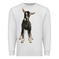 Oatmeal Heather Hand Drawn Baby Alpine Goat Premium Sweatshirt - LillyAllenDesigns