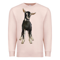 Pale Pink Hand Drawn Baby Alpine Goat Premium Sweatshirt - LillyAllenDesigns