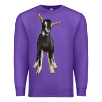 Purple Hand Drawn Baby Alpine Goat Premium Sweatshirt - LillyAllenDesigns