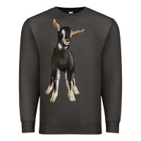 Smoke Hand Drawn Baby Alpine Goat Premium Sweatshirt - LillyAllenDesigns