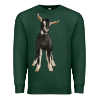 Sports Green Hand Drawn Baby Alpine Goat Premium Sweatshirt - LillyAllenDesigns
