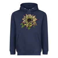 Navy sun   fill purple sunflower Heavyweight Hoodie - LillyAllenDesigns