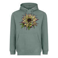 Sun   Fill Purple Sunflower Heavyweight Hoodie | Teevron