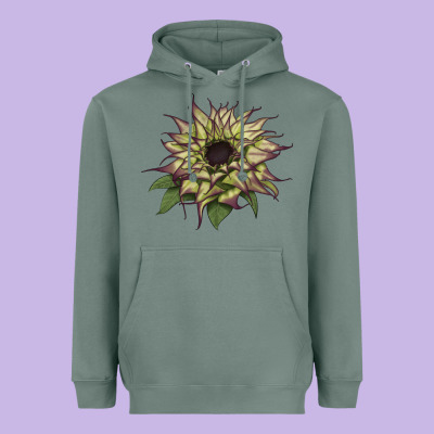 Sun   Fill Purple Sunflower Heavyweight Hoodie Designed By Lillyallendesigns