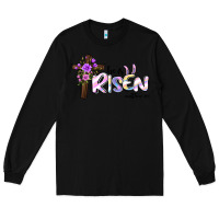 Black easter he is risen matthew 28 6 Long Sleeve Tee - Jasminsmagicworld