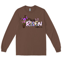 Chestnut easter he is risen matthew 28 6 Long Sleeve Tee - Jasminsmagicworld
