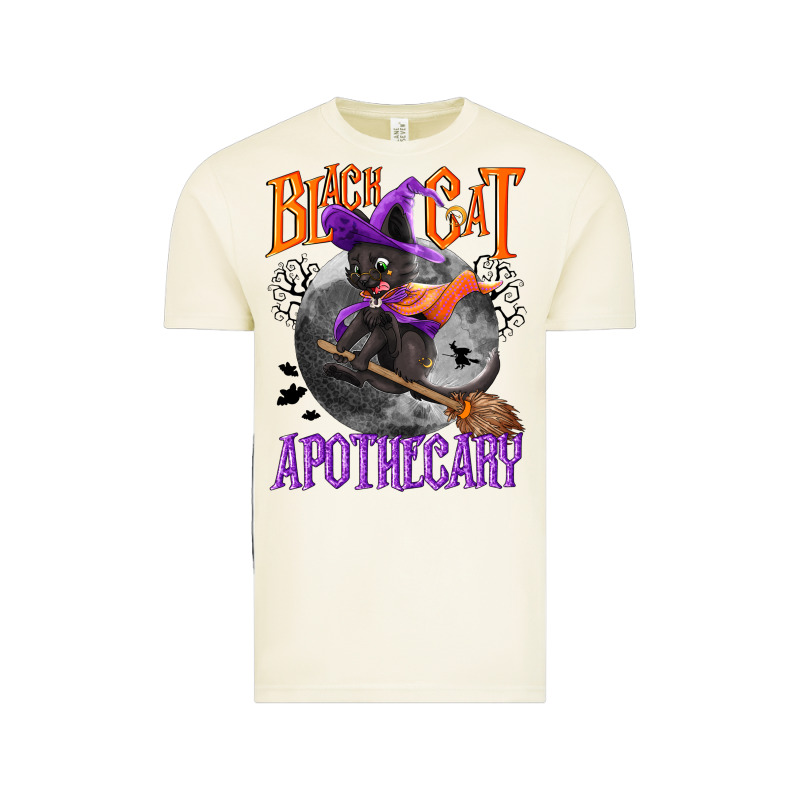 Black Cat Apothecary Vintage Tee by NancyCooperArtShop | Teevron
