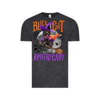 Vintage Black Black cat apothecary Vintage Tee - NancyCooperArtShop