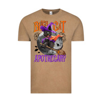 Vintage Coffee Black cat apothecary Vintage Tee - NancyCooperArtShop