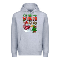 Heather Grey christmas vibes only Premium Hoodie - BundleAndBundleShop