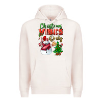 Pale Pink christmas vibes only Premium Hoodie - BundleAndBundleShop