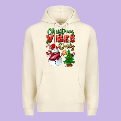 Christmas Vibes Only Premium Hoodie Designed By Bundleandbundleshop