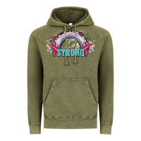 Vintage Olive Strong Cancer rainbow Cancer Awareness Vintage Hoodie - HowdyJamesFarm