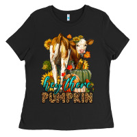 Black Hey There Pumpkin Fall Ladies Tee - LillyAllenDesigns
