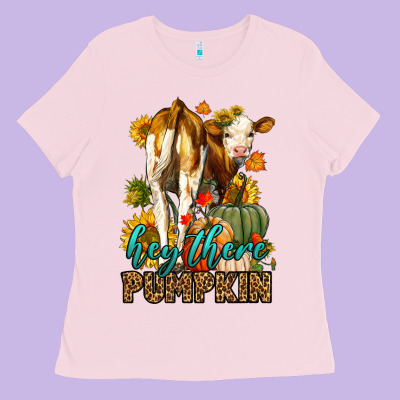 Hey There Pumpkin Fall Ladies Tee Designed By Lillyallendesigns
