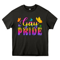 Asphalt Gay Pride With Butterfly Heavy Core Tee - BundleAndBundleShop