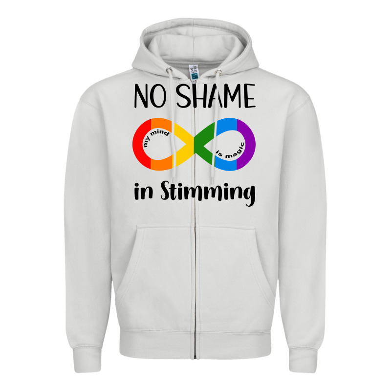 No Shame Stimming Zipper Hoodie by CowhideDigitalArt | Teevron