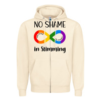 Sandshell no Shame Stimming Zipper Hoodie - CowhideDigitalArt