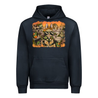 Navy camouflage bunny background Urban Hoodie - BarkalooDesign