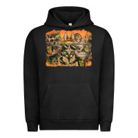 Pigment Black camouflage bunny background Urban Hoodie - BarkalooDesign