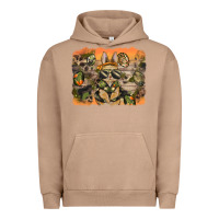 Pigment Burro camouflage bunny background Urban Hoodie - BarkalooDesign