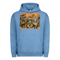 Pigment Pebble Blue camouflage bunny background Urban Hoodie - BarkalooDesign