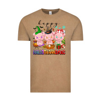 Vintage Coffee happy hallothanksmas pigs Vintage Tee - texasbilliewilder