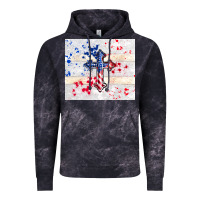 Cloud Black 4th of july flag cross Vintage Hoodie - TumblerDesignByShophia