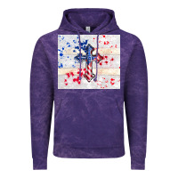 Cloud Purple 4th of july flag cross Vintage Hoodie - TumblerDesignByShophia