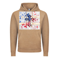 Vintage Coffee 4th of july flag cross Vintage Hoodie - TumblerDesignByShophia
