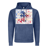 Vintage Denim 4th of july flag cross Vintage Hoodie - TumblerDesignByShophia
