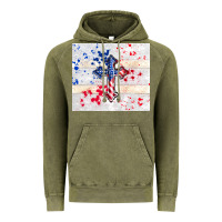 Vintage Olive 4th of july flag cross Vintage Hoodie - TumblerDesignByShophia