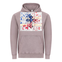 Vintage Zinc 4th of july flag cross Vintage Hoodie - TumblerDesignByShophia