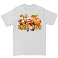 Dove Grey happy fall y'all Premium Tee - LillyAllenDesigns