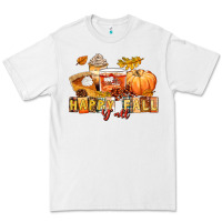 White happy fall y'all Premium Tee - LillyAllenDesigns