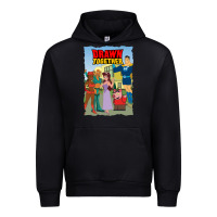 Black drawn together Urban Hoodie - lanVoArt