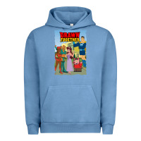 Pigment Pebble Blue drawn together Urban Hoodie - lanVoArt