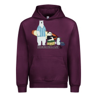 Mauve Wine shirokuma cafe Urban Hoodie - lanVoArt