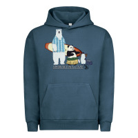 Pigment Midnight Navy shirokuma cafe Urban Hoodie - lanVoArt
