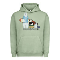Pigment Oil Green shirokuma cafe Urban Hoodie - lanVoArt