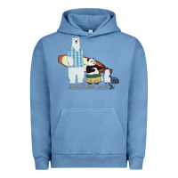 Pigment Pebble Blue shirokuma cafe Urban Hoodie - lanVoArt