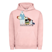 Pigment Salmon shirokuma cafe Urban Hoodie - lanVoArt