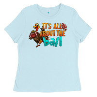 Baby Blue It's All About The Ball Ladies Tee - LillyAllenDesigns