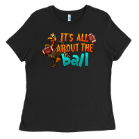 Black It's All About The Ball Ladies Tee - LillyAllenDesigns