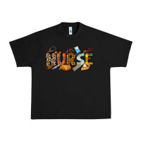 Black Fall Nurse Urban Heavy Tee - NancyCooperArtShop