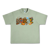 Oil Green Fall Nurse Urban Heavy Tee - NancyCooperArtShop