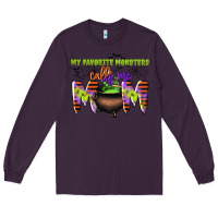 Plum my favorite monsters calls me mom Long Sleeve Tee - CowGirlArtShop