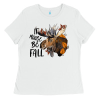 White It Moose Be Fall Ladies Tee - LillyAllenDesigns