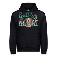 Black bulldog mom Urban Hoodie - BarkalooDesign