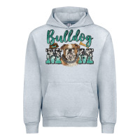 Heather Grey bulldog mom Urban Hoodie - BarkalooDesign